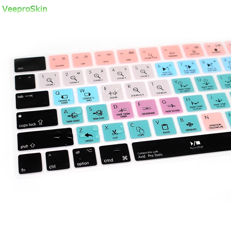 Avid Pro инструменты Hotkey для Apple Magic MLA22B/A ярлык функциональная клавиатура крышка клавиатуры силиконовые пленки протектор Версия США