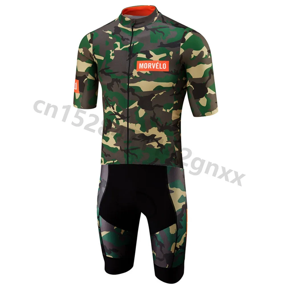 

Morvelo 2019 New Summer Men Cycling Jersey Set Skinsuit Summer Cycle bodysuit Jumpsuit MTB Bike 9D gel pad Shorts Ropa Ciclismo