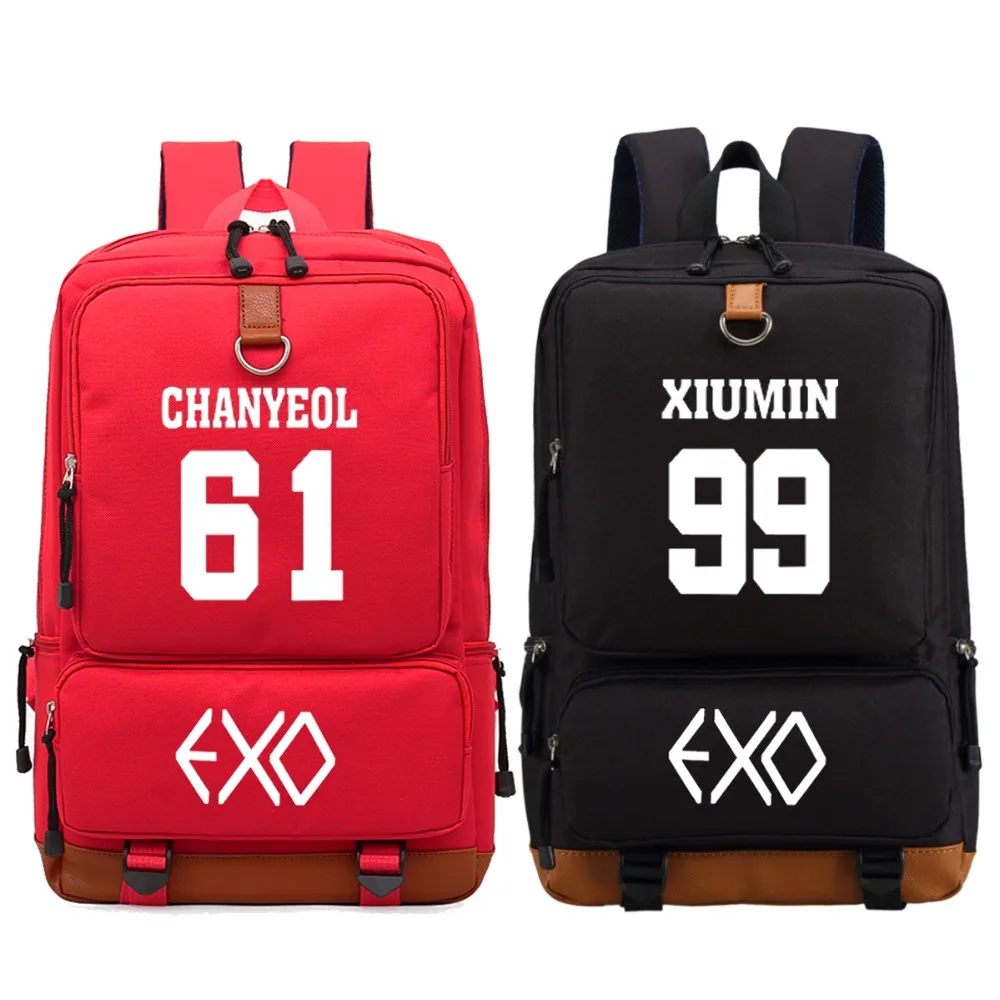 WISHOT KPOP EXO рюкзак на плечо дорожная школьная сумка для книг подростков мужские и