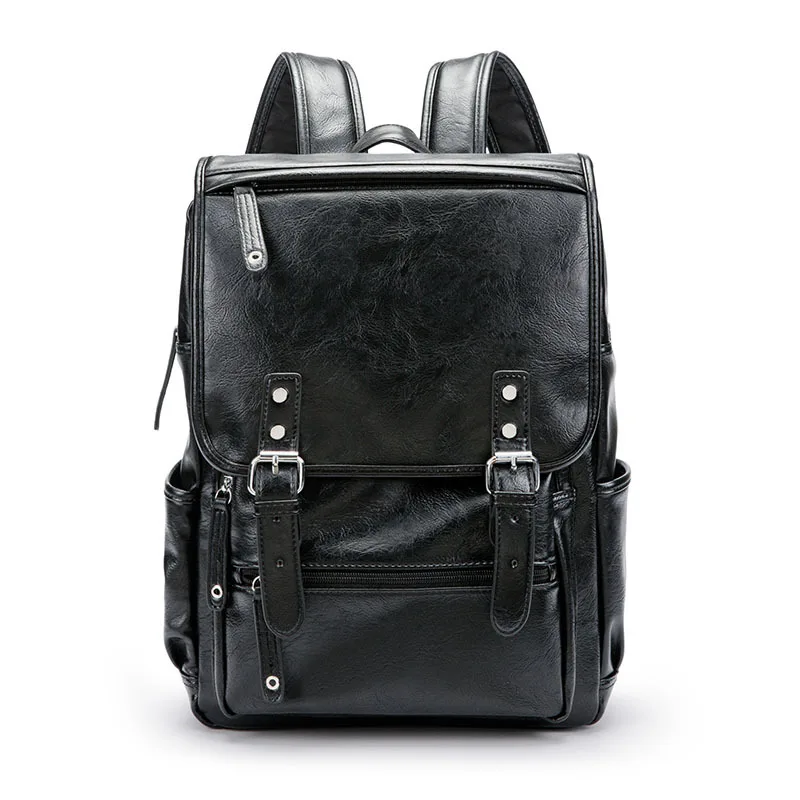 BERAGHINI العلامة التجارية بو الجلود الرجال على ظهره مع مشبك حزام Daypack حقيبة حقيبة الجبهة جيب السفر حقيبة عارضة كمبيوتر محمول المدرسة