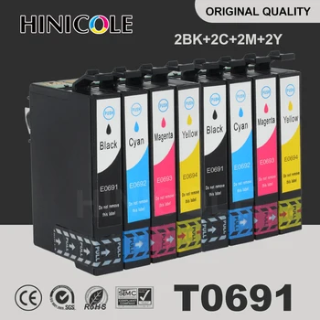 

8 PCS 69 T069 T0691 Compatible Ink Cartridge For Epson WorkForce 310 315 500 600 610 615 1100 30 40 Printer Inkjet Cartridges