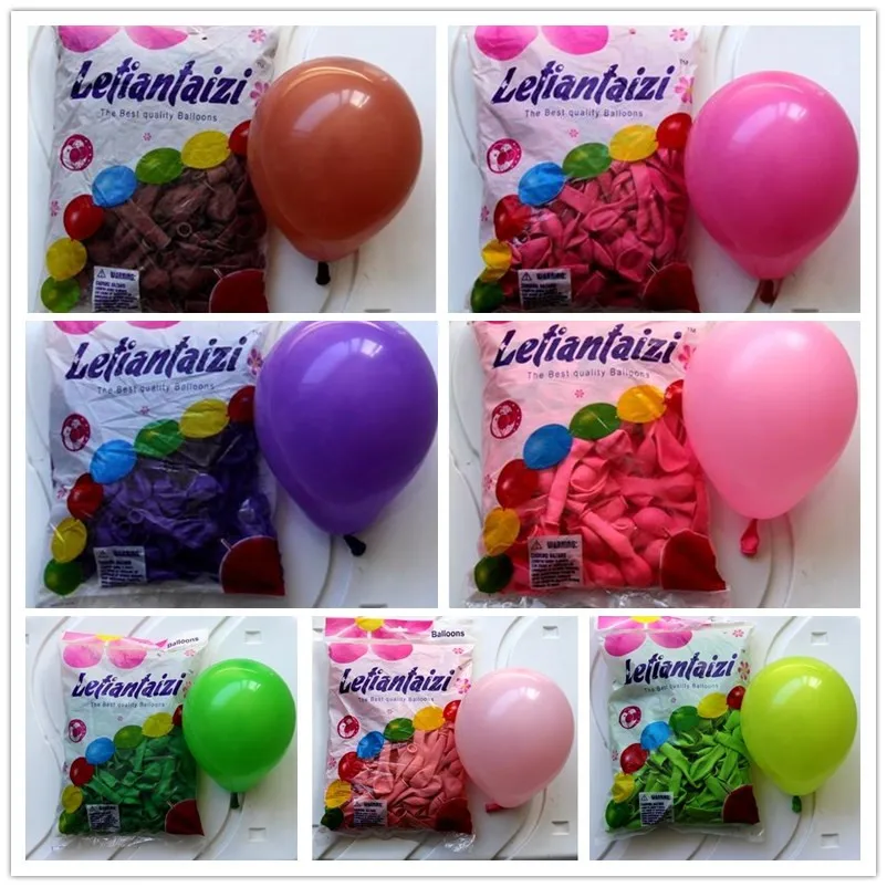 

100pcsThickened standard colors round Latex balloon Birthday wedding decoration heart balloon gridding use 5 inch circle balloon