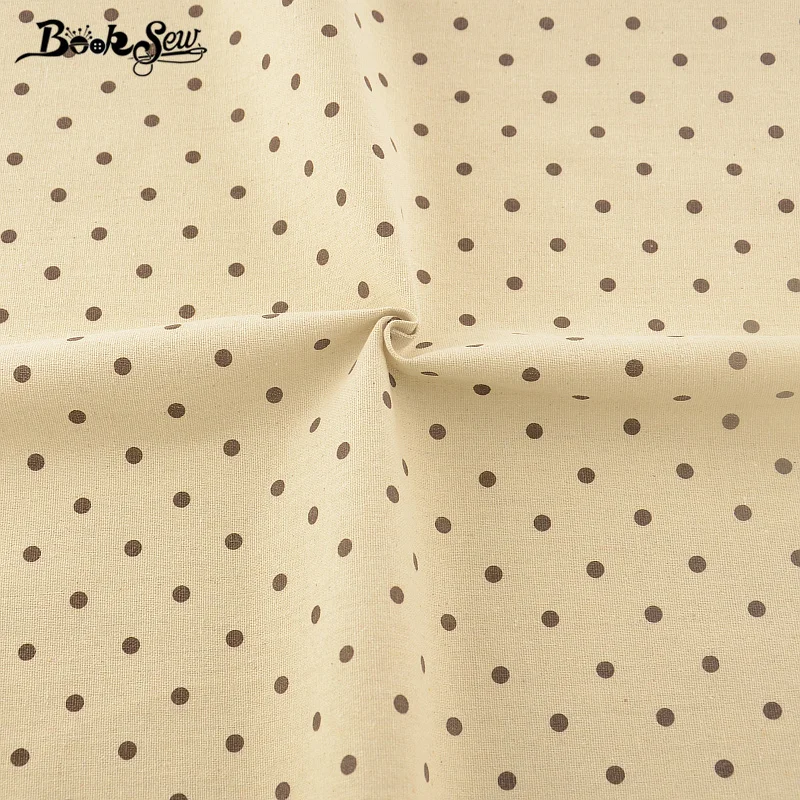 Booksew Home Textile Cotton Linen Fabric Dots Pattern Sewing Material Tissu Tablecloth Bag Curtain Cushion Pillow Zakka | Дом и сад