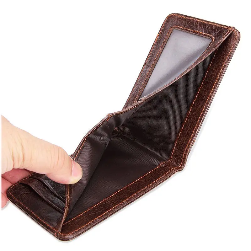 Винтажный дизайнерский RFID блокирующий мужской тонкий мини-кошелек из натуральной кожи, мужской маленький кошелек, зажим для денег, кредитная карта, цена в долларах
