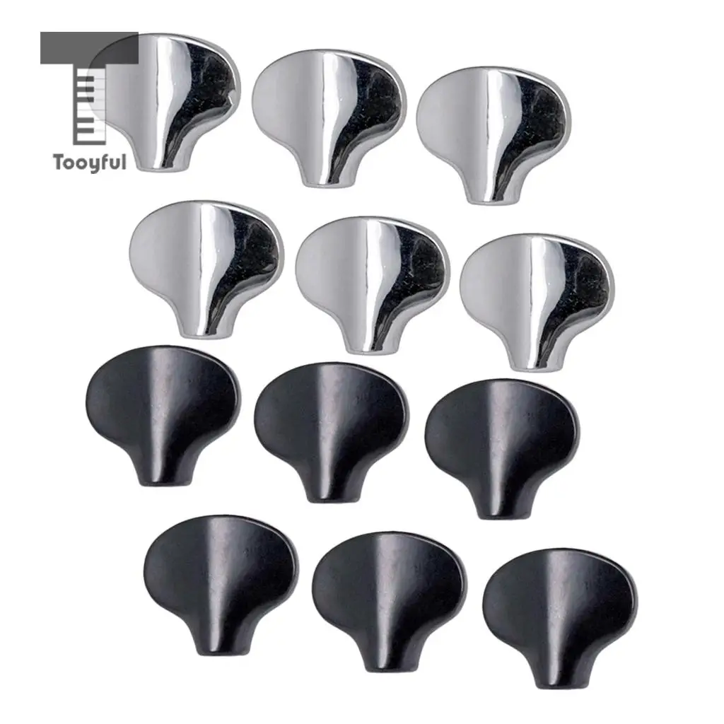 with Screws and Gaskets Pack of 12 Universal Guitar Tuner Machine Head Buttons Tuning Key Replacement White