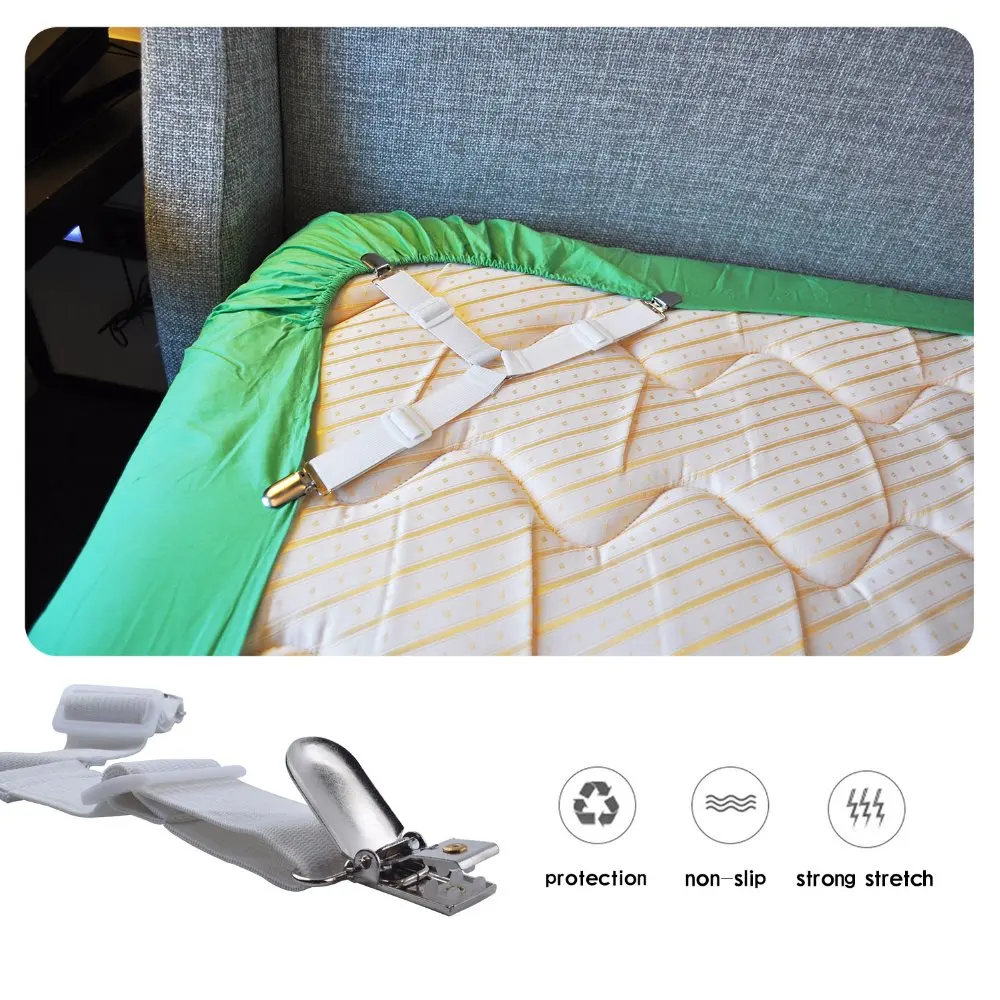 Original Greenwell Made Adjustable Bed Sheet Grippers Sheet Suspender