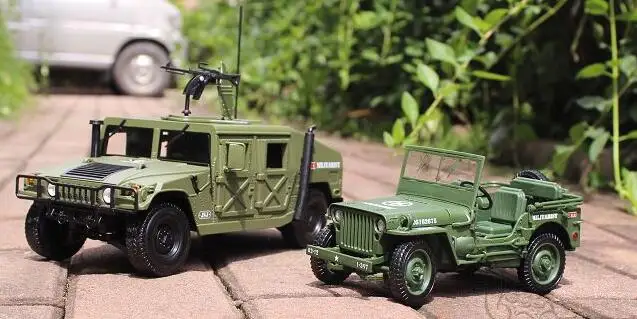 1/18 масштаб сплав Hummer боевой автомобиль воин 4x4 внедорожный грузовик модель