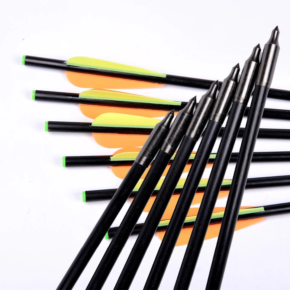 13 дюймов 8 mm стекловолокна арбалет со стрелкой болты с 4 &quotFletched лопатки для Arossbow