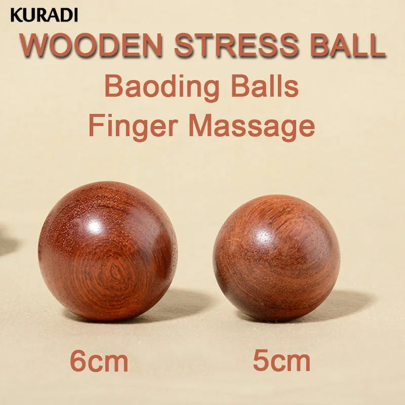 

1Pcs 5cm 6cm Available Wood Fitness Ball Massage Handball Health Meditation Exercise Stress Relief Baoding Balls Hand Relaxation