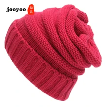 Европейская и американская осенне-зимняя теплая шапка, наушники, однотонная шапка с черепом, шерстяная вязаная шапка для взрослых, уличная Кепка-капюшон