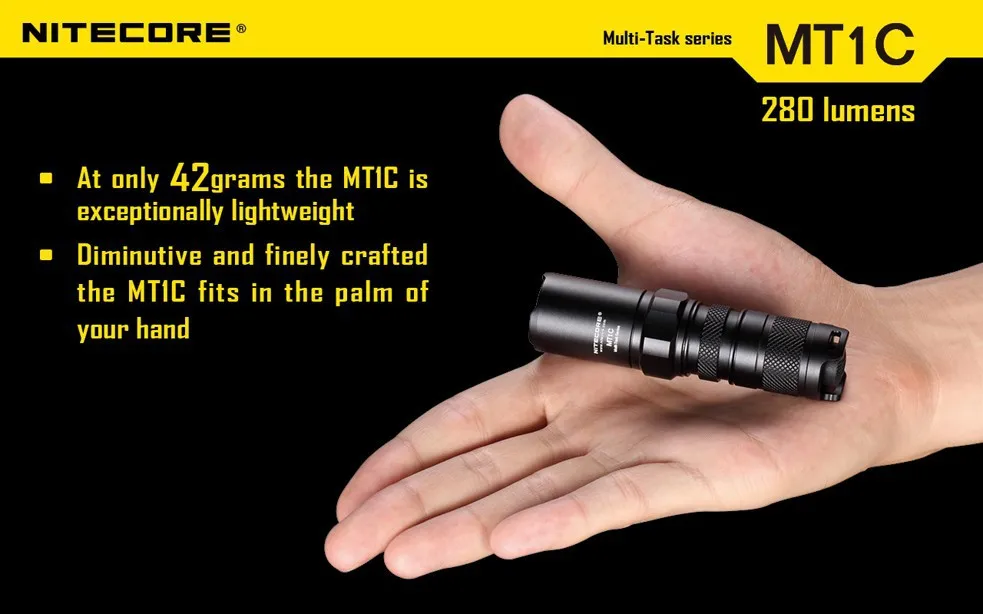 Nitecore MT1C фонарик CREE XP-G R5 LED 3 Mode фонарик 280 люмен Мини светодиодный фонарик Nitecore фонарик