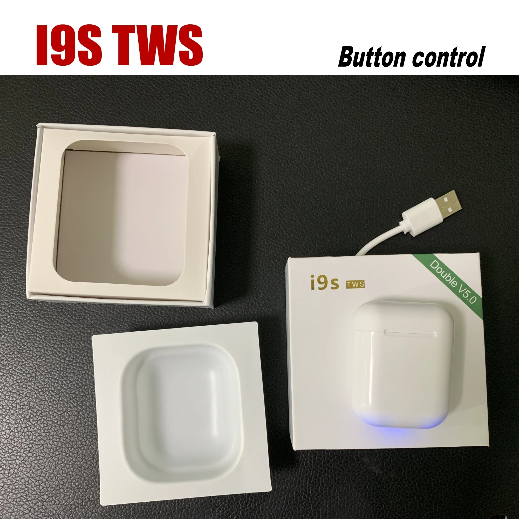 

I9S TWS Double Wireless Bluetooth 5.0 Earphone Headset Earbud With Mic for IPhone Xr xs 8 7 xiaomi huawei all smartPhones