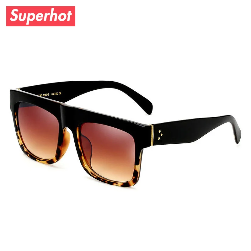 

Superhot Eyewear - Fashion Flat top Square Sunglasses Men Women Brand Designer Oversized Sun glasses Gradient Shades UV400