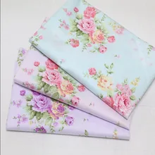 100*160 cm 100% baumwoll-twill tuch elagant pastoralen blau rosa lila rosa DIY für kinder bettwäsche kleid quilten decor telas tuch