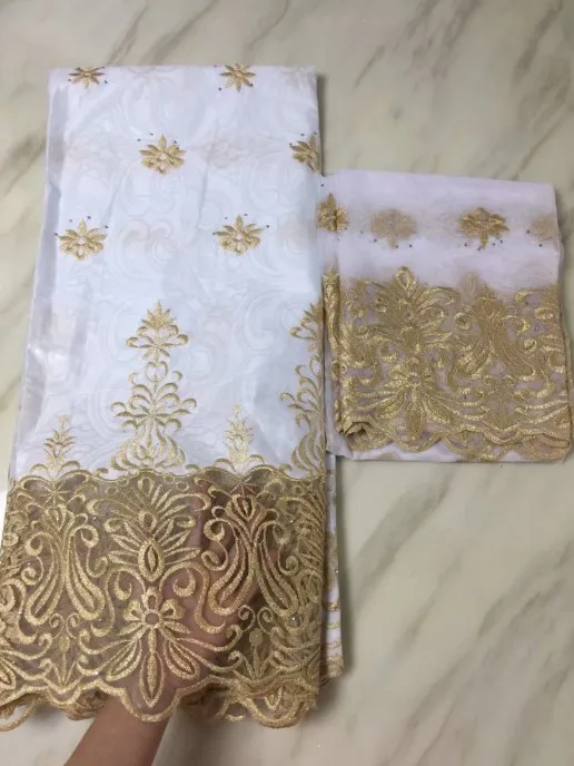 2018 Новая африканская Базен Riche Getzner кружевной ткани с вышивкой французский чистая