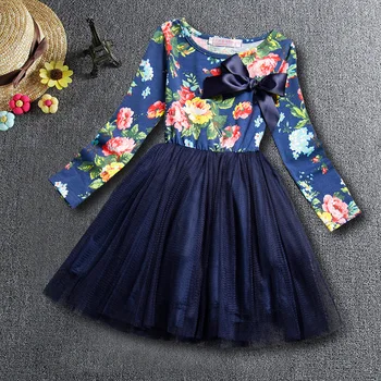 

3 PCS /LOT cotton fabric in navy floral color skirts, Kids Tulle Petti skirt - birthday gifts party decoration