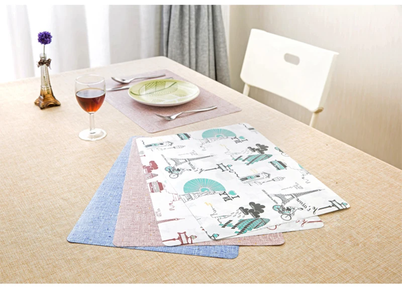 LIYIMENG Dinner Placemat European StyleTable Mat Pads Coasters Waterproof Chicken Pad Slip-Resistant PadB1