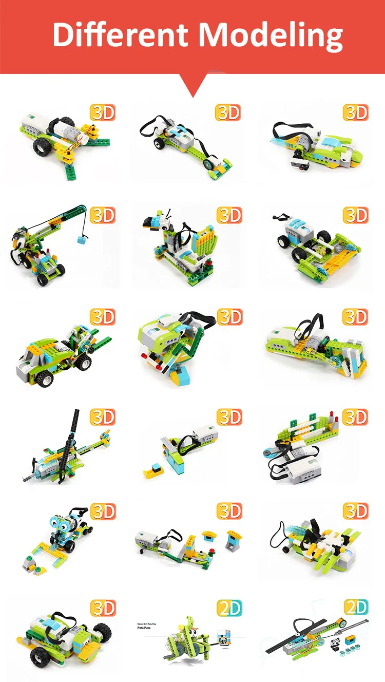 Tijolos a Granel Blocos de Construção Wedo Robótica Construção Peças Compatível Logoes Técnica Ev3 45300 2.0 Educacional Faça Você Mesmo Brinquedos 13 45300 wedo 2.0 educacional diy brinquedos