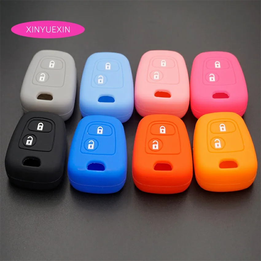 Red Rubber key cover case fob for Citroen C4 AIRCORSS C4 CACTUS C5 C3