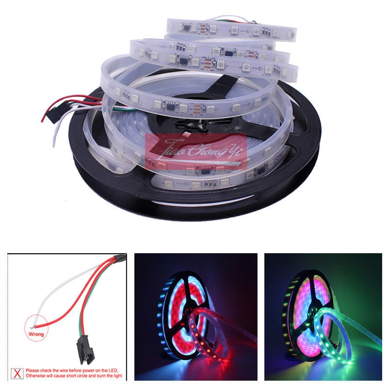 WS2811 60led/m 24V LED strip Addressable Digital RGB flexible non-waterproof 5M WS2811 60led/m 24V LED strip Addressable Digital RGB flexible non-waterproof 5M