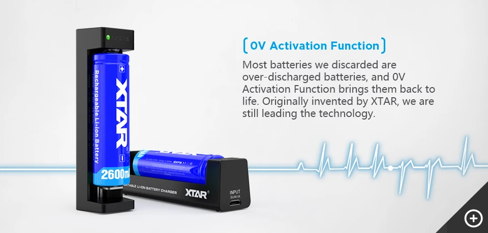 XTAR MC1S зарядное устройство 5 в микро usb Зарядка 3,6 В/3,7 в литий-ионный аккумулятор 10400-26650 25500 26650 20700 21700 18650 зарядное устройство