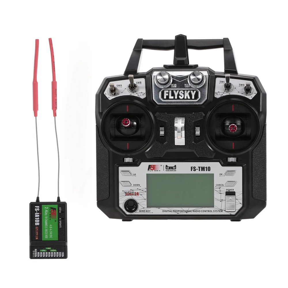 

Drone Remote Controller Transmitter 10CH 2.4GHz AFHDS 2A iA10B Receiver FS i6X Upgrade for FPV Racing RC Quadcopter