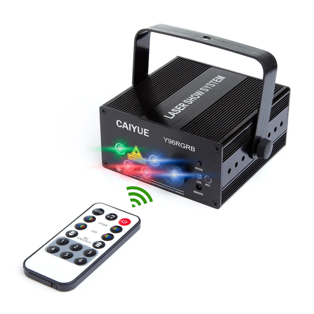 

NEW 96 Patterns RGB Disco Light LED Laser Stage Lighting 5 Lens Mini Projector Blue red green Effect Show of DJ Party