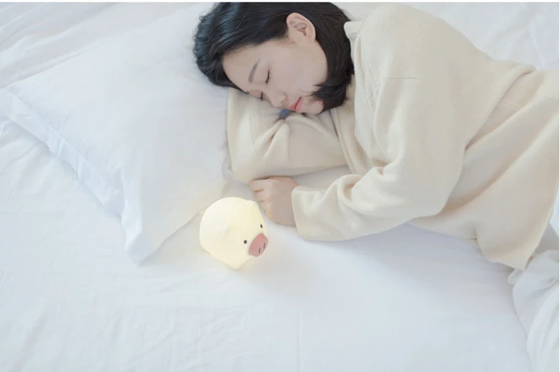 Creative Silicone Pig LED Night Light USB Charging Cute Table Lamp Bedroom Cartoon Toy for Kid Bedside Timing Sleep With Light (3)