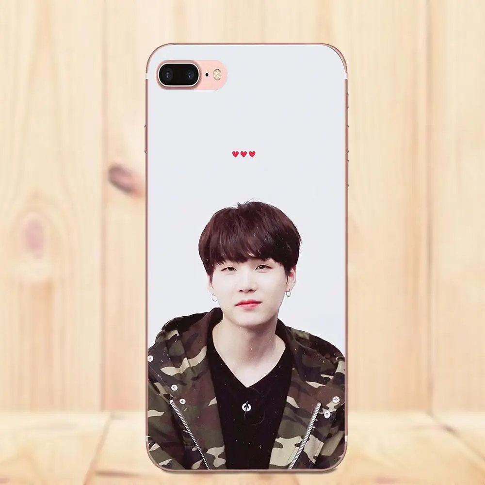 Милый чехол для телефона Min Yoongi Apple iPhone X 4 4S 5 5C 5S SE 6 6S 7 8 Plus|Бамперы| |
