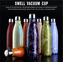 Nouveau Top Qualité Houle Coke Bouteille Creative Isolation Tasse Avec Haute-grad Acier Inoxydable Vide Bouteille Étoiles Café Tasse Tasse d’eau