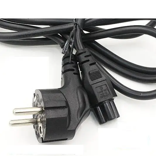 

Fusing EU plug power cor Vde Certification Full Copper Wire Core Case Laptop Power Wire Plum Flower Tail Three Holes 0.75 Square Copper Free shipping