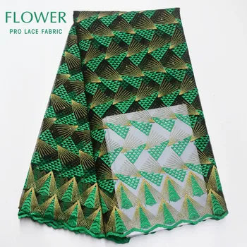 

Christmas Green Color African Stones Net Lace Fabric 2019 Fashion Design High Quality Rhinestones Embroidery Mesh Wedding Fabric