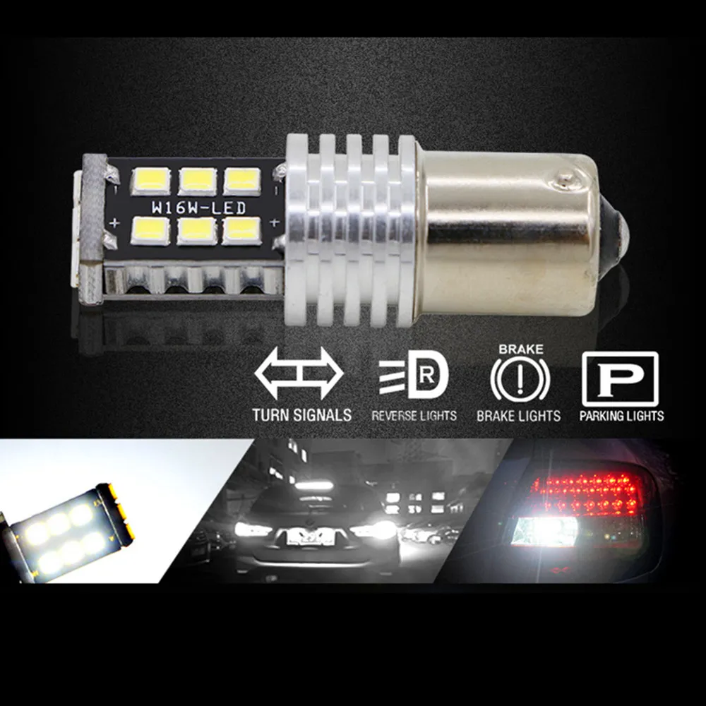 2x1156 BA15S P21W CANBUS Светодиодная Лампочка 2835 SMD Автомобильный задний фонарь для BMW 3/5