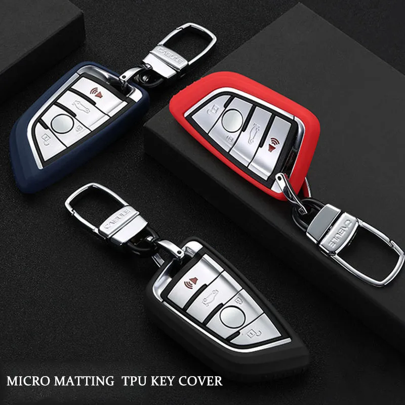 Tpu Car Styling Key Cover Key Holder Key Shell Fob Chain