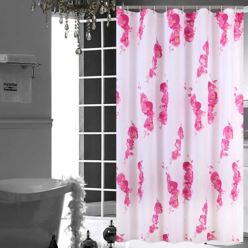 Современные занавески для душа s геометрические цветы мультфильм занавески для ванной Cortina водонепроницаемый полиэстер для ванной комнаты с 12 шт. Пластиковые Крючки - Цвет: Style 9