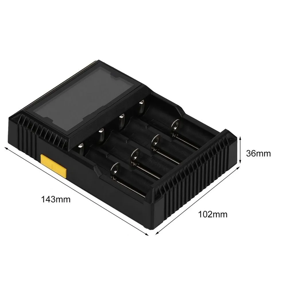 

10PCS D4 LCD Battery Charger For AA/26650/18650/14500/18350/16340 US Plug