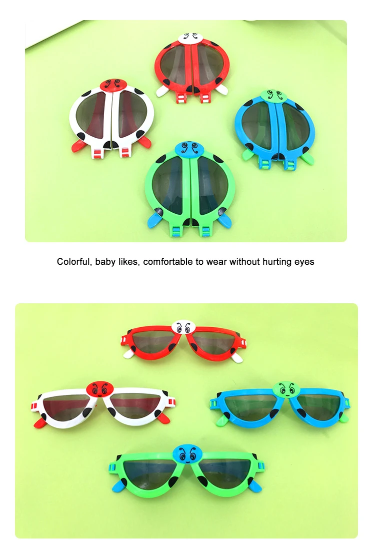 Игрушки для детей божья коровка модели очков Модные солнцезащитные очки дети косплей Действие Детские игрушки хобби подарок мультфильм