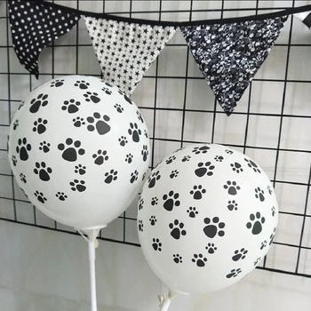 

Dog footprints White latex Balloons 3.2g 60pcs Birthday Party Decor Animal Theme Inflatable Baby Gift Classic Toy Balloon