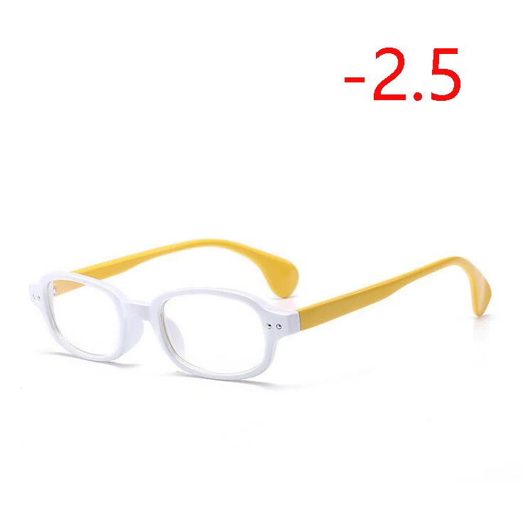 Myopia 250 Ретро поликарбонатные квадратные очки для близорукости унисекс с заклепками близорукие диоптрийные очки-1,0-1,5-2,0-2,5-3,0-3,5-4,0 - Цвет оправы: Myopia 250