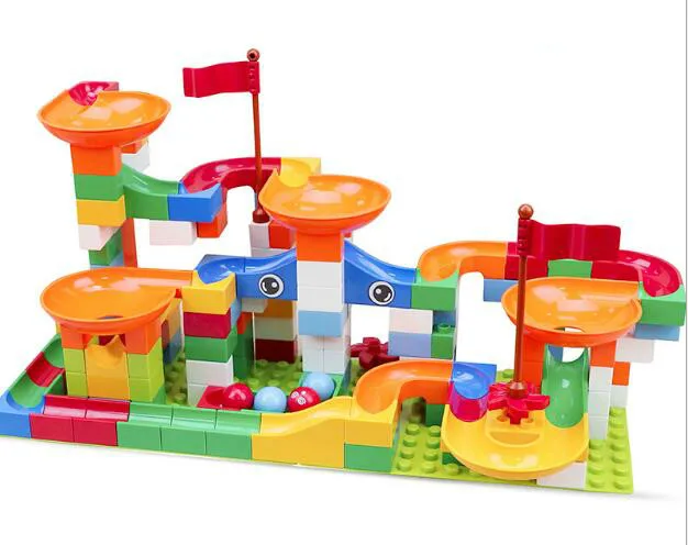 51-296PCS Marble Race Run Maze Ball Track Building Blocks ABS Funnel Slide Assemble Bricks Compatible with Lego Duplo Blocks 51-296PCS Marble Race Run Maze Ball Track Building Blocks ABS Funnel Slide Assemble Bricks Compatible with Lego Duplo Blocks
