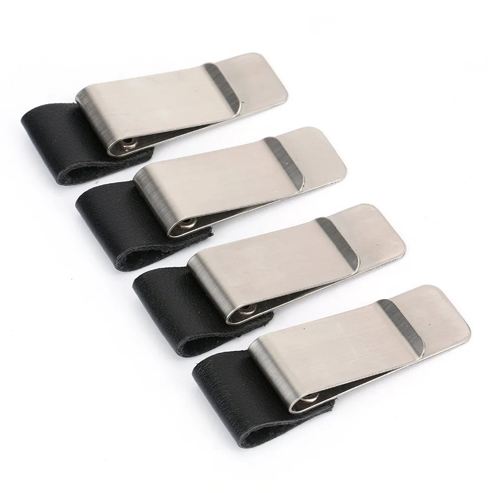 4 Pack Pen Loop Notebook PU Leather Pen Holder with Stainless Steel Clip NP2 