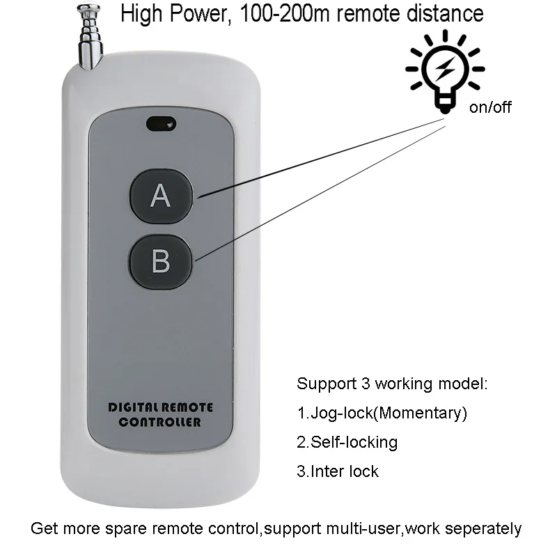 2 банды Wifi переключатель 7-36V 90 V-250 V 433 MHz 10A реле DIY умный дом модули беспроводной приемник работает с Alexa