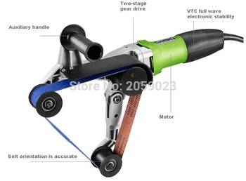 

110V/220V Portable Polishing Machine Tube Belt Sander Polisher For Stainless Steel Tube Processing Polishing Tool
