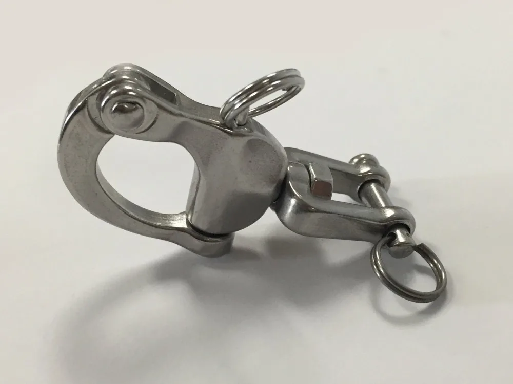 Stainless Steel 5" 128mm SWIVEL Jaw Snap Shackle Sailboat Quick Release