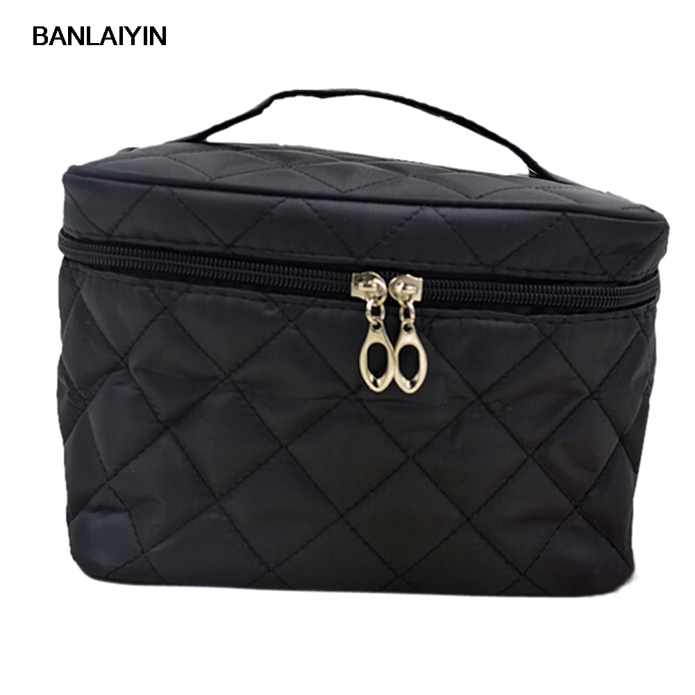 AUAU Fashion Multi Functional Cosmetic Storage Bag Women Makeup Bag Insert With Pockets Toiletry Pouch Lady Organizer Bag Size M