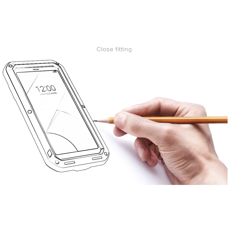 LOVE MEI для LG G6 чехол мощный ударопрочный противоударный пылезащитный мобильного телефона для LG G 6(металл+ силикон+ закаленное Стекло