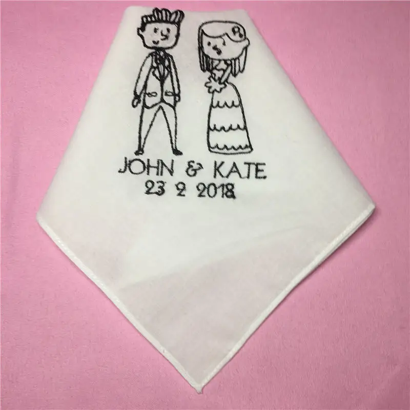 Индивидуальные свадебные носовые платки дедушка невесты персонализированные свадебные подарки свадебные сувениры