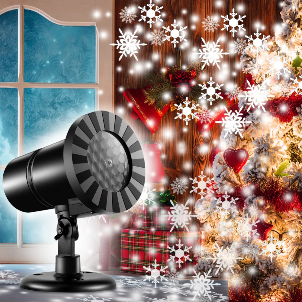 Waterproof Christmas Laser Snowflake Projector LED Dynamic Snowflake Effect Light Outdoor Garden Projector Lamp Xmas Projector Waterproof Christmas Laser Snowflake Projector LED Dynamic Snowflake Effect Light Outdoor Garden Projector Lamp Xmas Projector