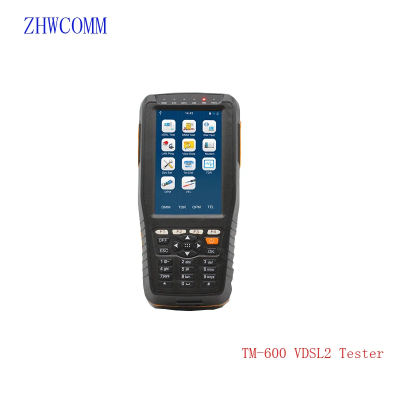 

ZHWCOMM handheld TM-600 VDSL2 Tester(ADSL/VDSL2/OPM/ VFL/TDR Function/Tone Trackerall-in-one unit) xDSL Line Equipment