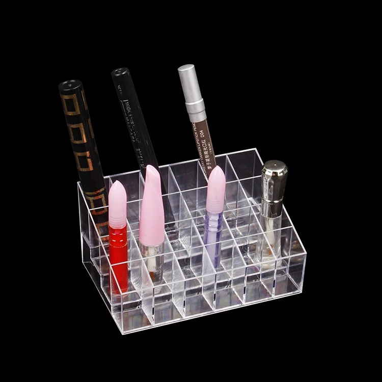 Wholesale-4Pcs-Clear-View-Lipstick-Cosmetics-Display-Stand-Holder-Tray-24-Compartments (2)